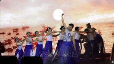 Chương trình nghệ thuật chào mừng lễ khai mạc. Ảnh: TTXVN.