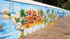 Ninh Thuận: Công bố bức tường tranh Bích họa dài nhất Việt Nam