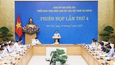 Thủ tướng Phạm Minh Chính chủ trì phiên họp. Ảnh: Dương Giang/TTXVN.