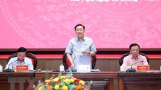 Chủ tịch Quốc hội Vương Đình Huệ phát biểu chỉ đạo. Ảnh: An Đăng/TTXVN.