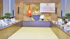 Phó Chủ tịch Thường trực Quốc hội Trần Thanh Mẫn chủ trì phiên họp. Ảnh: Minh Đức/TTXVN.