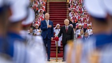 Tổng Bí thư Nguyễn Phú Trọng chủ trì Lễ đón Tổng thống Joe Biden.