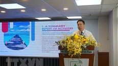 Ông Nguyễn Nguyên, Cục trưởng Cục Xuất bản, In và Phát hành, Bộ Thông tin và Truyền thông, phát biểu tại Hội nghị. Ảnh: Thu Hoài/TTXVN.