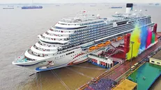 Siêu du thuyền “Thành phố phép thuật Adora” sẽ ra khơi vào ngày đầu năm mới 2024. Ảnh: Global Times.