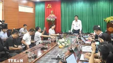 Ông Phạm Đăng Khoa, Giám đốc Sở Giáo dục và Đào tạo tỉnh Đắk Lắk phát biểu tại buổi họp báo sau Kỳ thi tốt nghiệp Trung học Phổ thông năm 2024. Ảnh: Nguyên Dung/TTXVN.