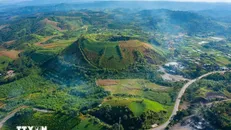 Núi lửa Nâm Ka, Công viên địa chất Đắk Nông. Ảnh: TTXVN.