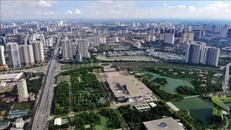 Khu vực quận Cầu Giấy (Hà Nội) là nơi có tốc độ đô thị cao. Ảnh minh họa: Danh Lam/TTXVN.