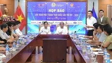 Toàn cảnh buổi họp báo.