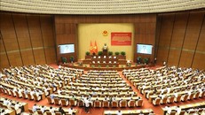 Toàn cảnh Hội nghị toàn quốc quán triệt Quy định số 144-QĐ/TW và Chỉ thị số 35-CT/TW tại Hội trường Diên Hồng, Nhà Quốc hội. Ảnh: Phương Hoa/TTXVN.