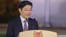 Thủ tướng Singapore Lawrence Wong phát biểu tại lễ nhậm chức, Singapore ngày 15/5/2024.