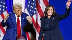 Hai ứng cử viên Tổng thống Mỹ Donald Trump và Kamala Harris.