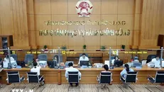 Trung tâm Phục vụ hành chính công tỉnh Bắc Giang thực hiện nhiều cải cách thủ tục, góp phần tạo thuận lợi cho người dân và doanh nghiệp, giải quyết nhanh, hiệu quả các thủ tục hành chính. Ảnh: Danh Lam/TTXVN.
