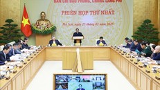 Thủ tướng Phạm Minh Chính chủ trì Phiên họp thứ nhất của Ban Chỉ đạo phòng, chống lãng phí. Ảnh: Dương Giang/TTXVN.