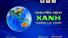 Chiến dịch Giờ Trái Đất 2025 lan tỏa thông điệp “Chuyển dịch xanh - Tương lai xanh.” Ảnh: evnhanoi