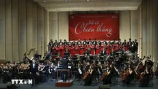 Một tiết mục nghệ thuật tại chương trình. Ảnh: Phạm Kiên/TTXVN