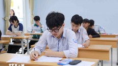 Thí sinh làm bài thi. Ảnh: Quý Trung/TTXVN.