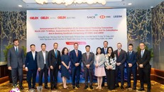 Các bên tham gia Lễ công bố hoàn tất giao dịch bảo lãnh khoản vay không ràng buộc trị giá 79 triệu USD cho GELEX.