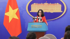 Người phát ngôn Bộ Ngoại giao Phạm Thu Hằng trả lời câu hỏi của các cơ quan báo chí trong nước và quốc tế.