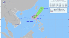 Hướng đi của cơn bão. (Ảnh: Trung tâm Dự báo Khí tượng Thủy văn Quốc gia).