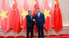 Thủ tướng Phạm Minh Chính hội kiến Tổng Bí thư, Chủ tịch nước Trung Quốc. Ảnh: VGP/Nhật Bắc.