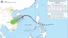 Sơ đồ đường đi của cơn bão. Nguồn: Trung tâm Dự báo Khí tượng Thủy văn Trung ương.
