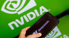 Biểu tượng của Nvidia và DeepSeek.