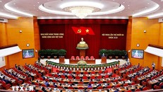 Phiên bế mạc Hội nghị lần thứ 13 Ban Chấp hành Trung ương Đảng khóa XIII. Ảnh: Doãn Tấn/TTXVN.