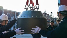 Khoang chở hàng của tàu Lihong-1 Y1 được thu hồi sau khi hạ cánh. Ảnh: Viện Cơ học - Viện Hàn lâm Khoa học Trung Quốc.