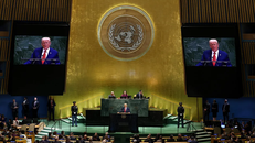 Tổng thống Mỹ Donald Trump phát biểu trước Đại hội đồng LHQ ở New York ngày 23/9/2025.