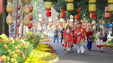Lần đầu tiên tổ chức Đường hoa Tết trong Hoàng thành Thăng Long