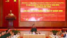 Đại tướng, Bộ trưởng Quốc phòng Phan Văn Giang làm việc với Ban Thường vụ Tỉnh ủy Quảng Ninh