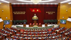 Tổng Bí thư Tô Lâm phát biểu bế mạc Hội nghị lần thứ hai Ban Chấp hành Trung ương Đảng khóa XIV. Ảnh: Thống Nhất/TTXVN.