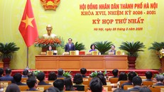 Thường trực HĐND thành phố Hà Nội chủ trì kỳ họp. Ảnh: Văn Điệp/TTXVN.