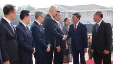 Lễ đón chính thức Thường trực Ban Bí thư Trần Cẩm Tú và Đoàn đại biểu cấp cao Việt Nam. 