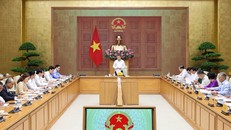 Thủ tướng Lê Minh Hưng chủ trì làm việc với lãnh đạo Bộ ngoại giao. Ảnh: Dương Giang/TTXVN.