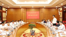 Phiên họp thứ Nhất của Ban Chỉ đạo Trung ương về sơ kết 1 năm vận hành bộ máy của hệ thống chính trị và chính quyền địa phương 2 cấp. Ảnh: Phương Hoa/TTXVN.