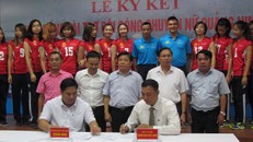 Lễ ký kết giữa Dược phẩm Kingphar và Đội bóng chuyền Quảng Ninh 