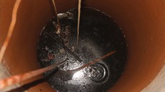 Giếng nước nhà bà Luyến ô nhiễm nặng, nổi váng đen