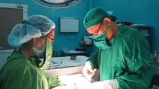 Bác sĩ khoa Nam học BV Bình Dân thực hiện phẫu thuật cho người bệnh
