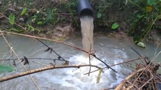 Vị trí Công ty TNHH Thanh Bình xả thải ra sông Ky