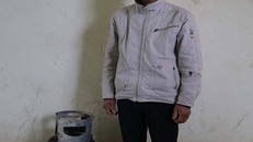 Đối tượng cùng tang vật là bình ga tại CQĐT. 