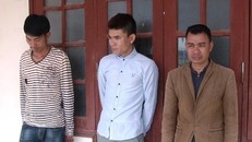 Ba nghi phạm tại cơ quan điều tra.