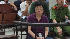 Bị cáo Châu Thị Thu Nga tại tòa sơ thẩm.