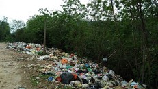 Rác thải vất bừa bãi tại huyện Đức Thọ