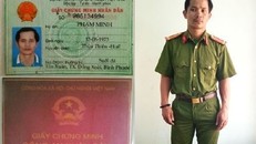 Đối tượng Ngân cùng các giấy tờ giả mạo