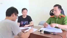 Các đối tượng tại cơ quan công an.