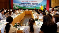 Hội thảo khoa học "Kiểm soát ô nhiễm môi trường do sử dụng túi nylon khó phân hủy". Ảnh: Minh Hoàng.