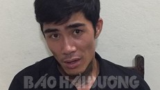 Đối tượng Vũ Viết Tuân tại cơ quan điều tra. (Ảnh: Báo Hải Dương)