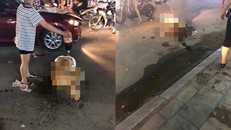 Hiện trường vụ việc chị G. bị đánh, dội nước mắm, xát ớt trên phố Cao Thắng