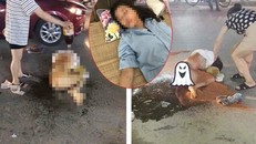 Cô gái bị đánh ghen trên phố sau đó phải nhập viện điều trị - ảnh Hạ Thiên.